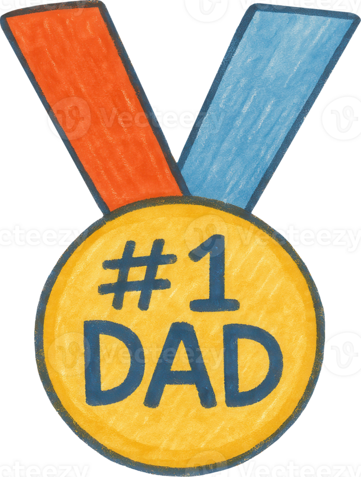 First Dad Award Medal to honor and celebrate the achievements and importance of a father figure png