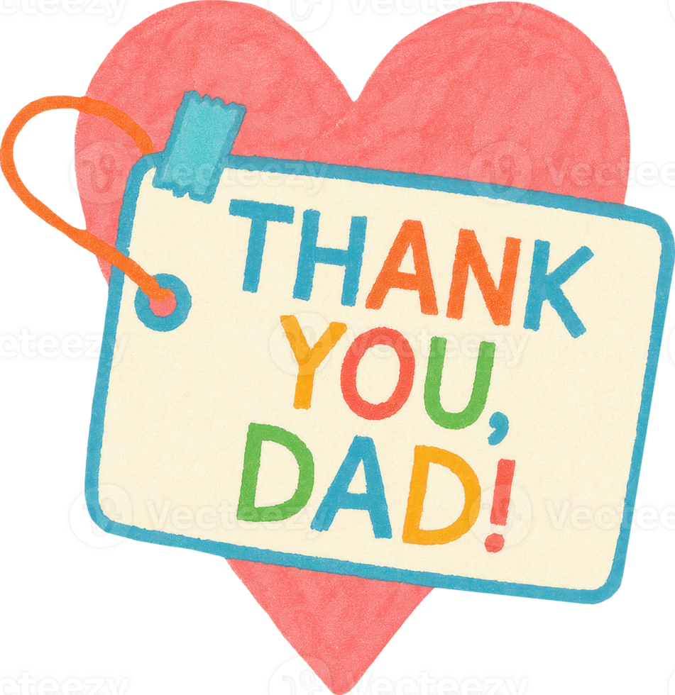 A colorful and heartwarming card expressing sincere appreciation and gratitude for a loving father png