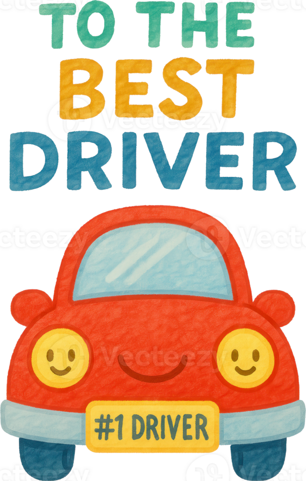 A cheerful and vibrant celebrating the title of The Best Driver and recognizing the expertise and accomplishments of the first driver png
