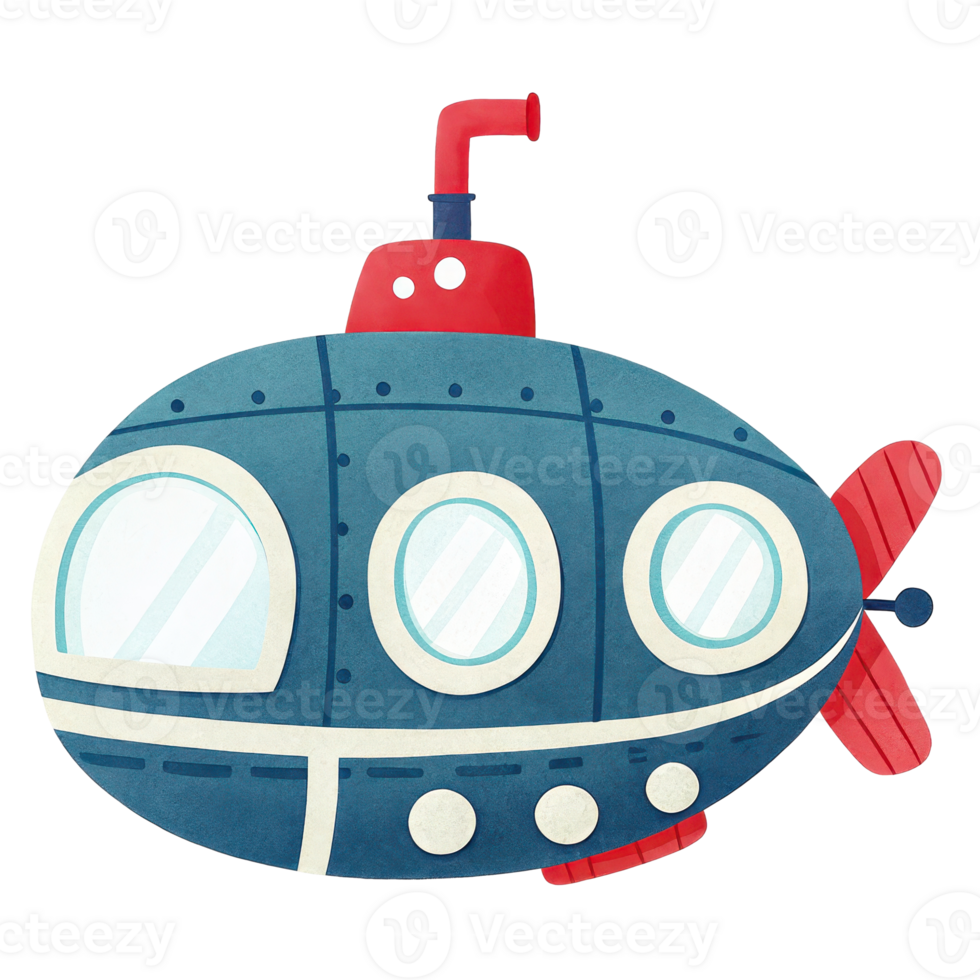 Whimsical Toy Submarine png