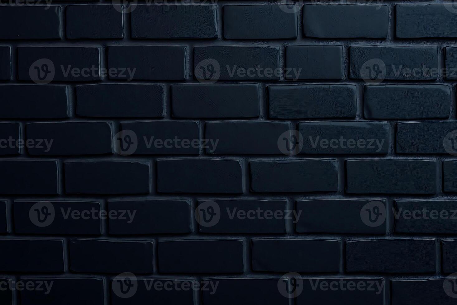 Black brick wall background with sleek modern look and textured surface for design simplicity and versatility photo