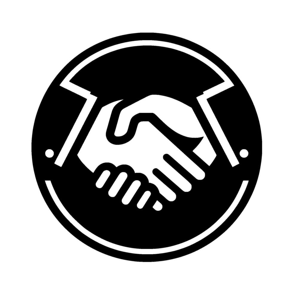 Symbolic Handshake Business Agreement Partnership Concept vector
