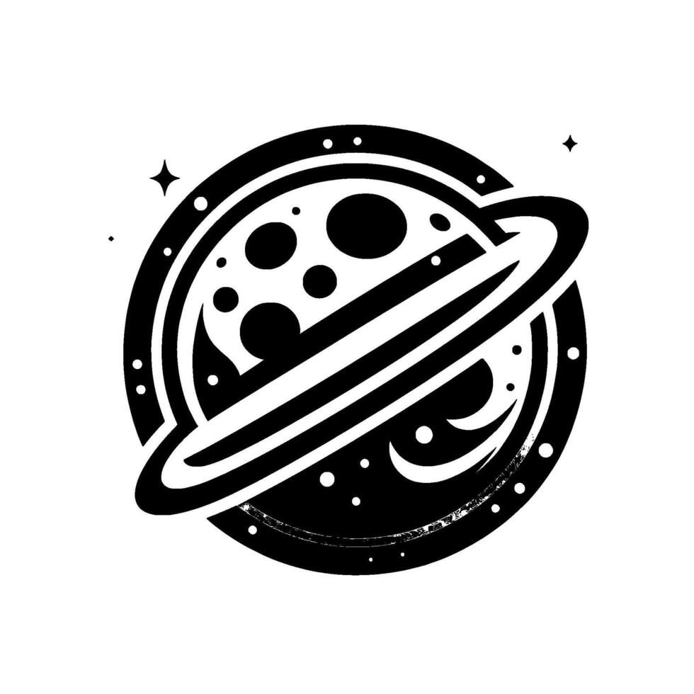 Monochromatic Cosmic Planet Abstract Space vector