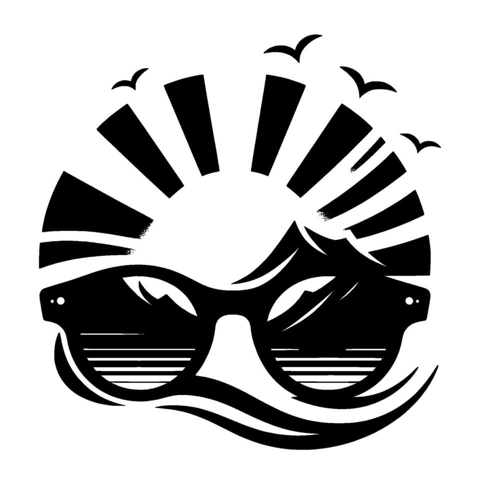 Sunglasses Sun Summer Adventure Illustration vector