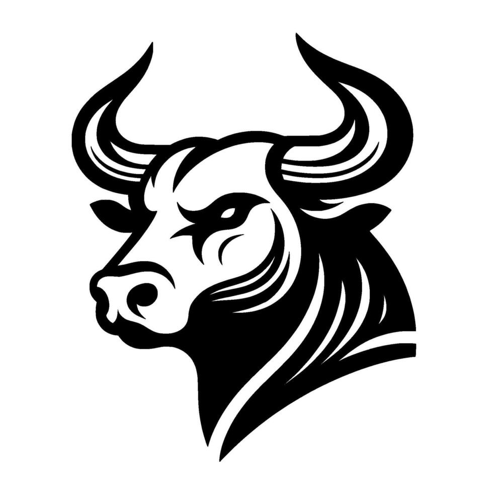 Bold Bull Tribal Illustration, Mascot vector