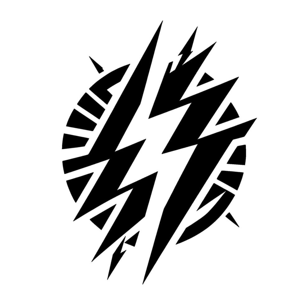 Abstract Black and White Bolt , Energy, Power, vector