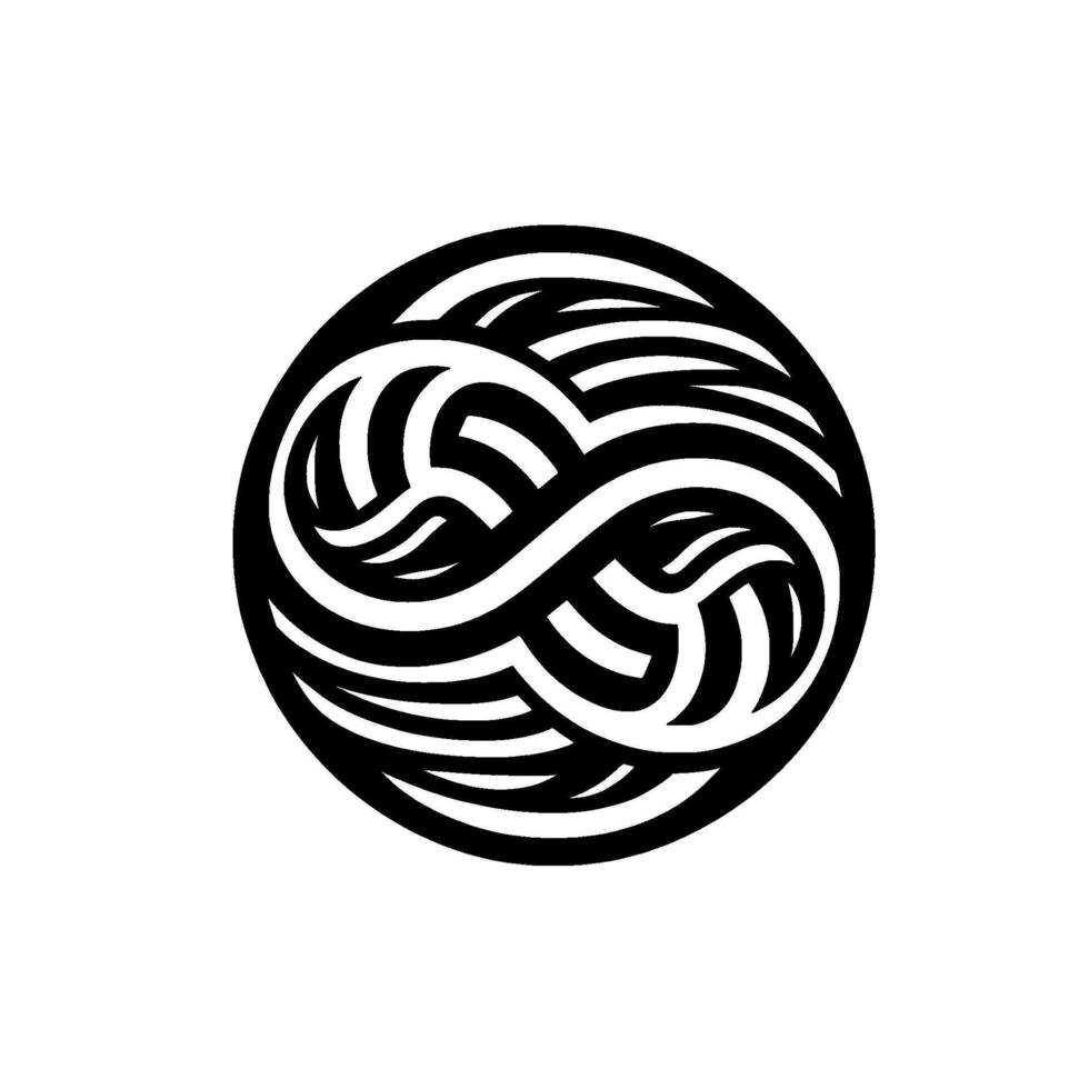 Abstract Infinity Sphere Black White , Decorative Art vector