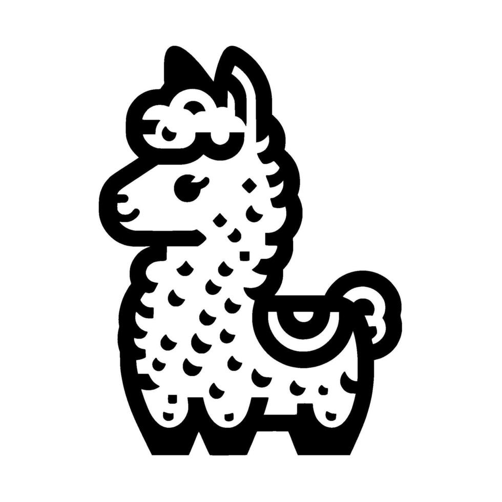 Minimalist Black and White Llama Illustration for Childrens Designs vector