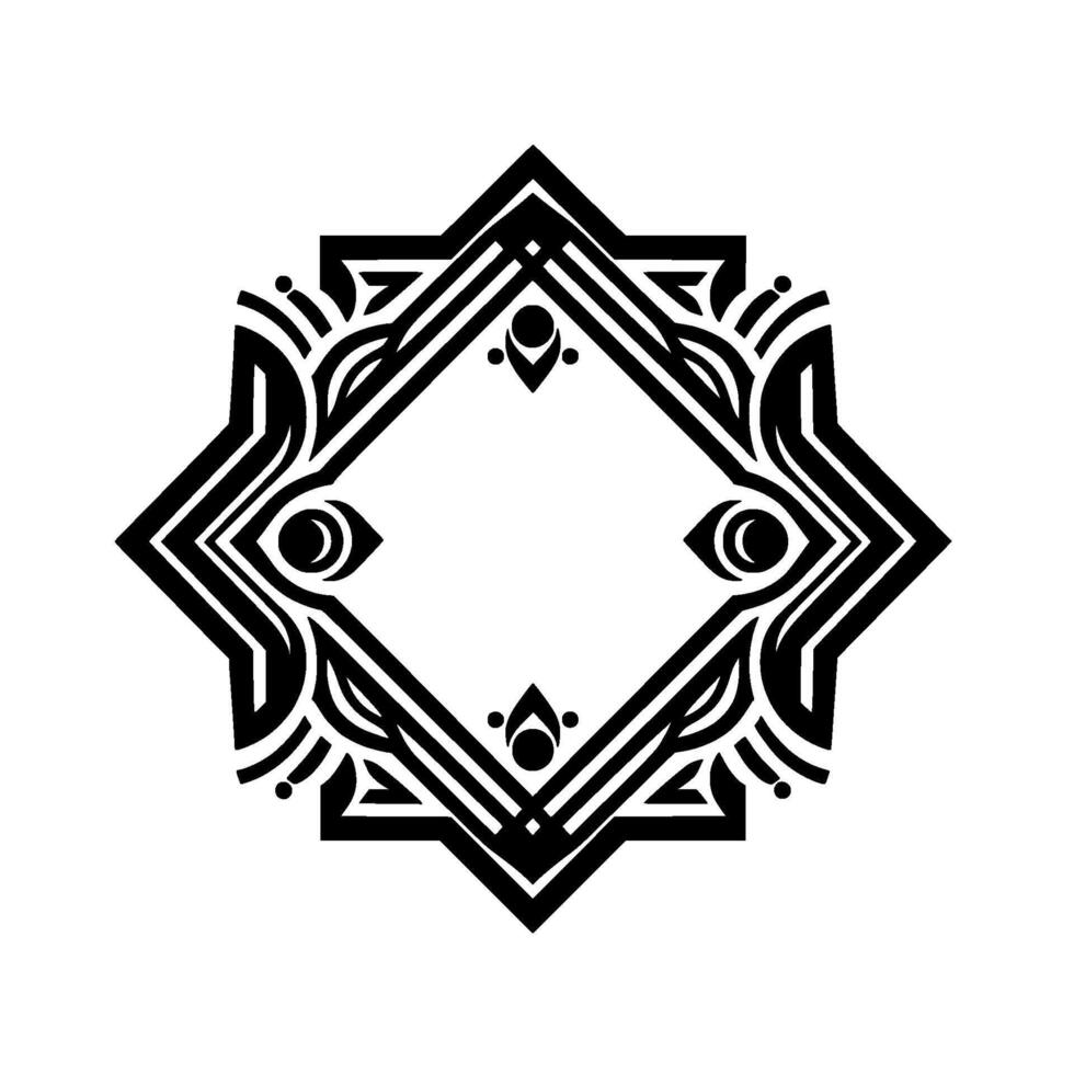 Geometric Star with Eye Motif Modern, Bold Element vector