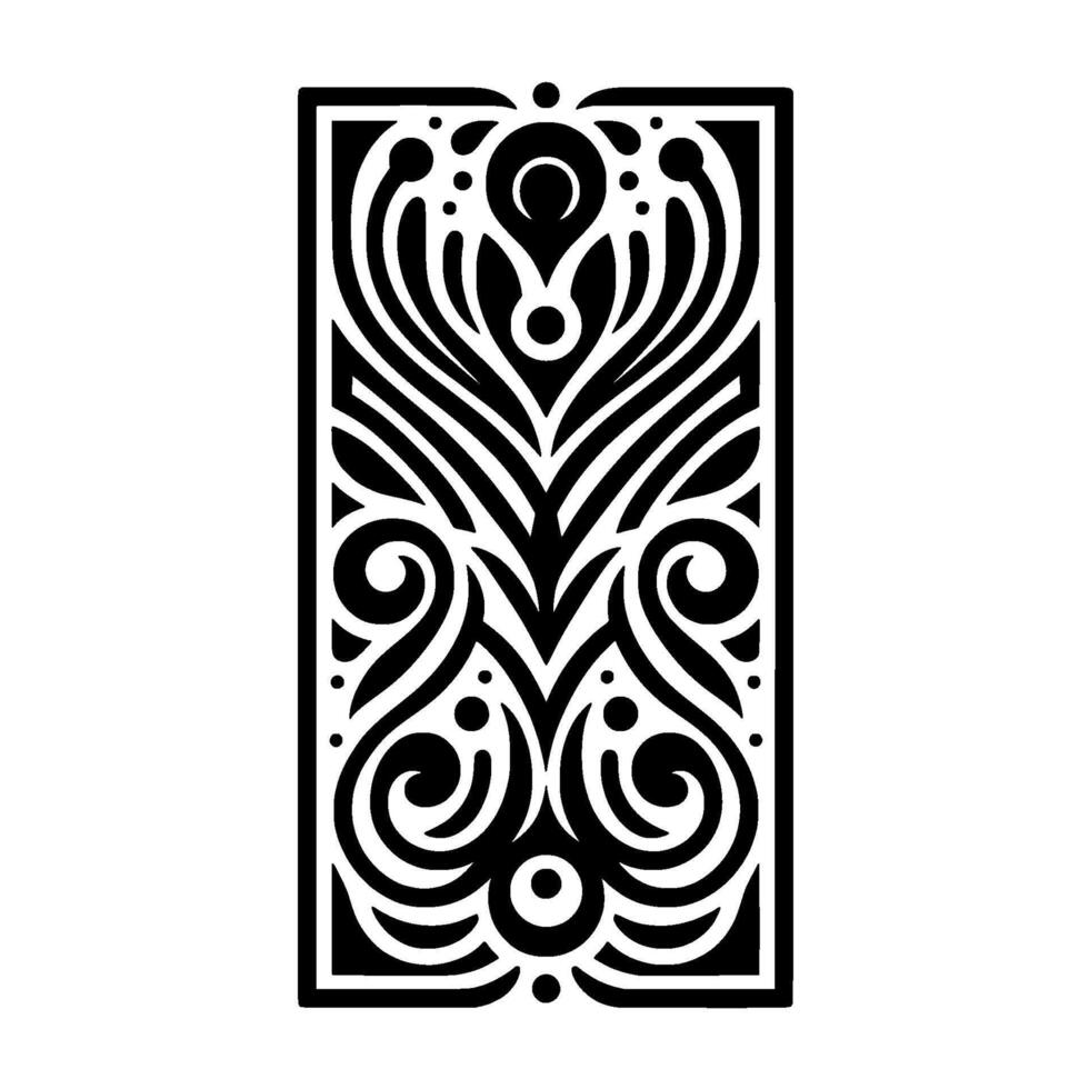 Elegant art deco black and white pattern vector
