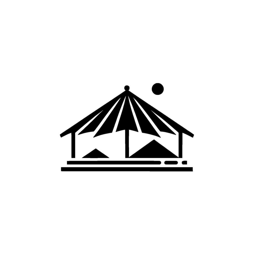 Minimalist black white pavilion vector
