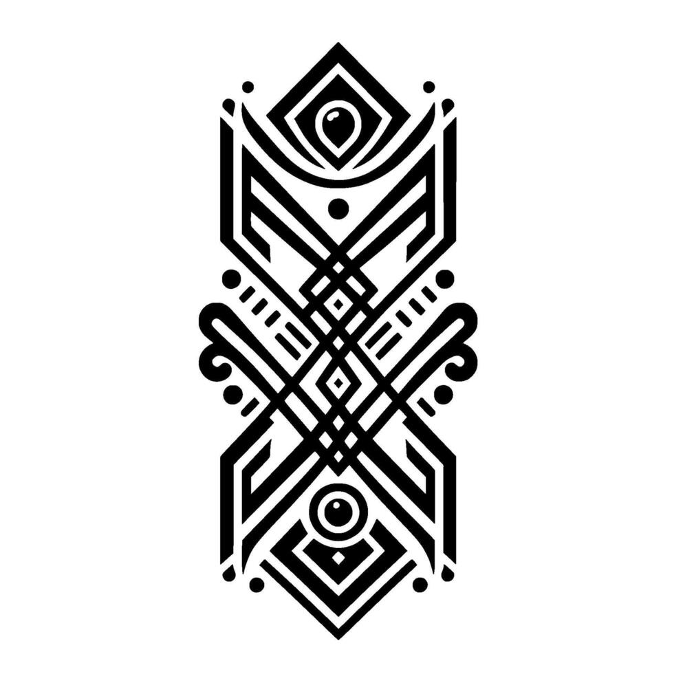 Abstract geometric pattern in black and white vector