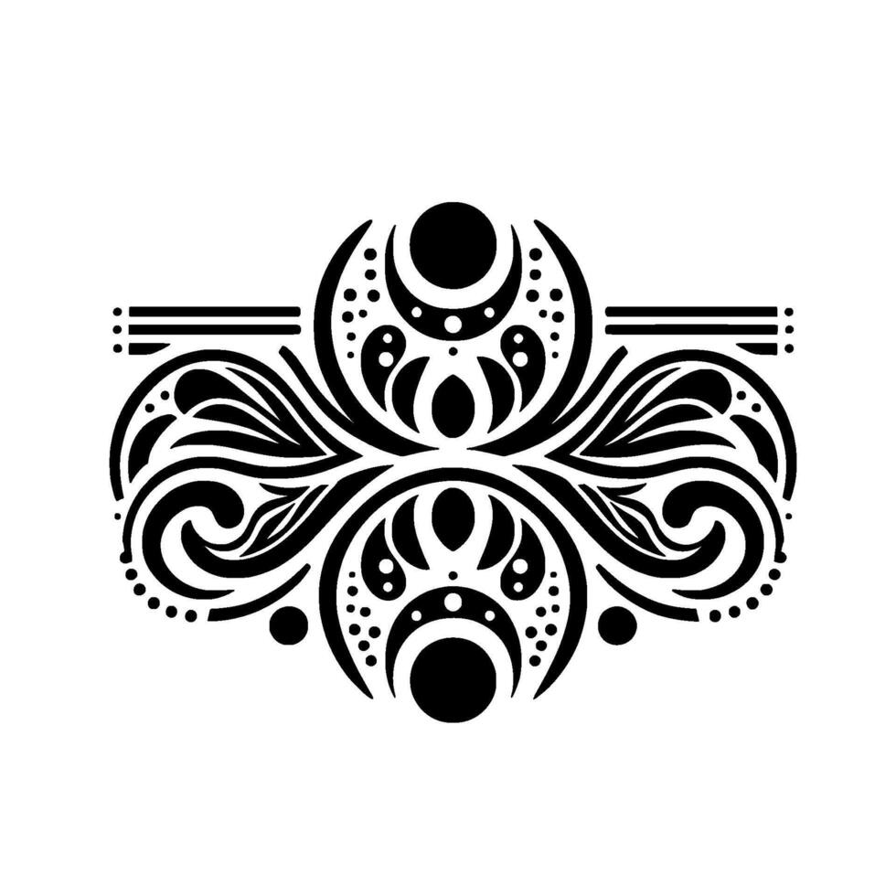 Elegant black and white ornamental , decorative element vector