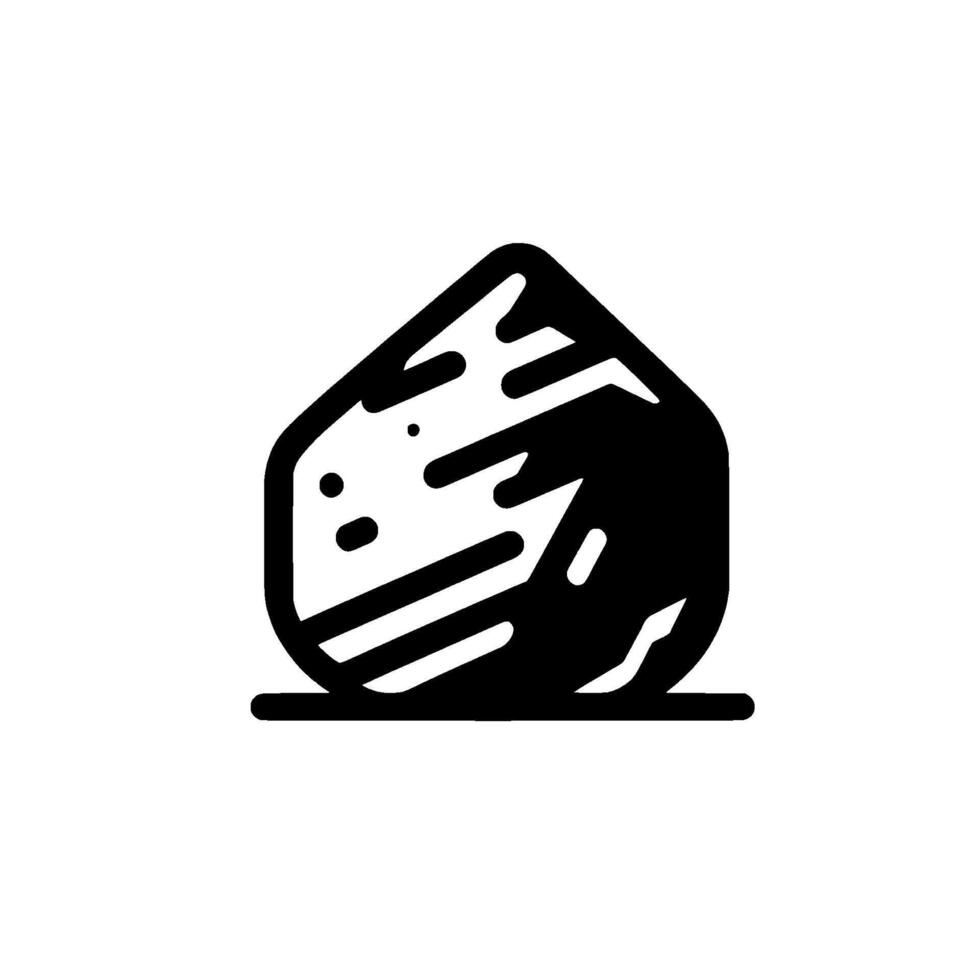 Abstract black and white stone on white background vector