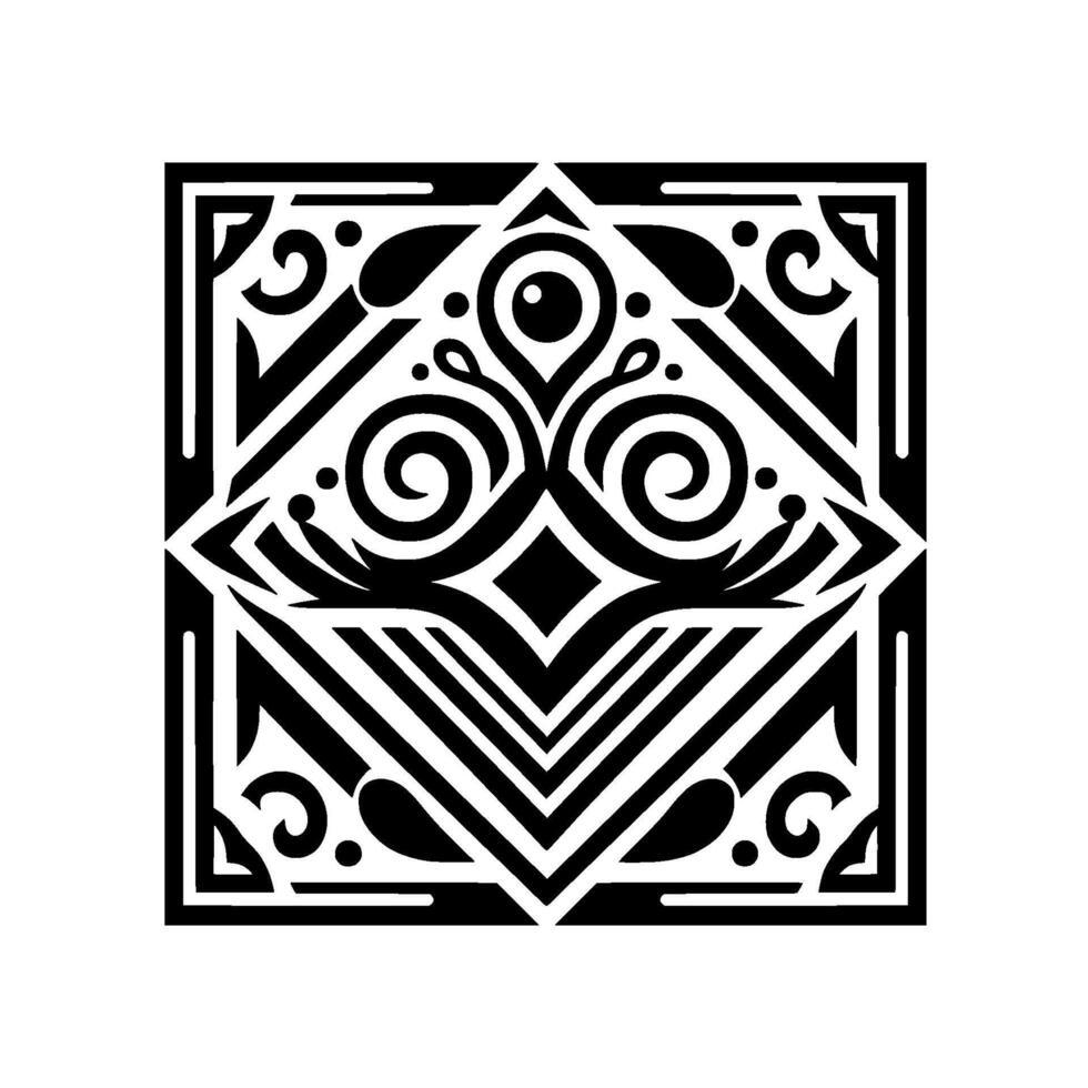 Geometric black and white ornament art deco, , patterned vector