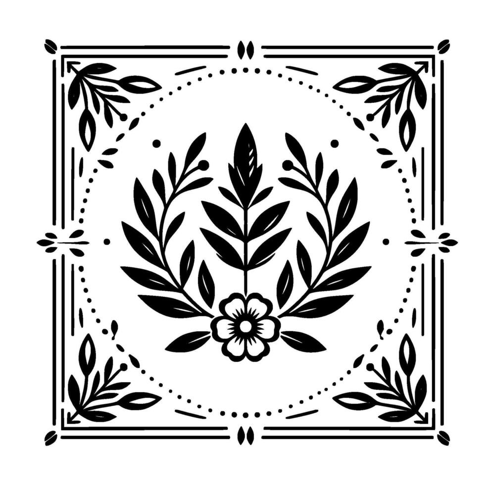 Elegant Floral Black White Decorative Pattern for Crafts Invitations vector