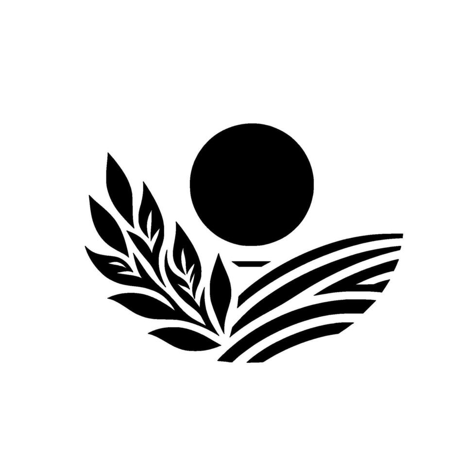 Minimalist Black White Farming vector