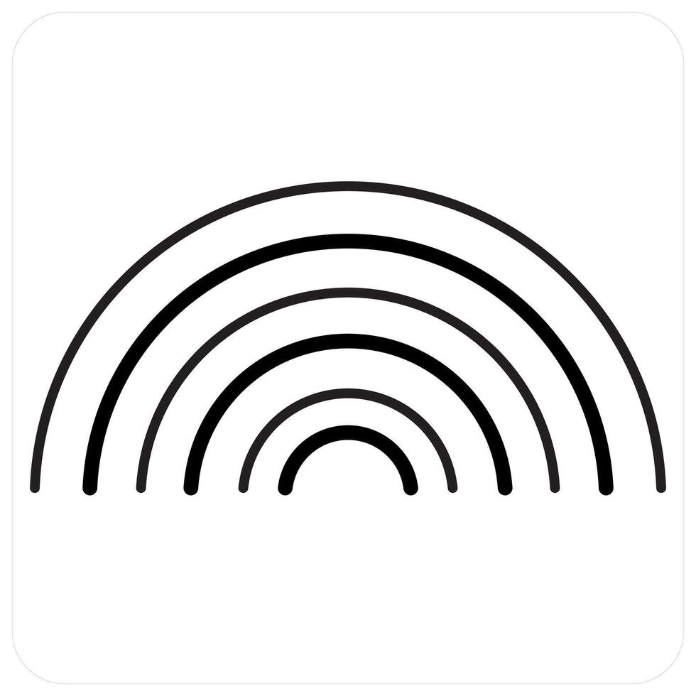Rainbow concept in black line color vector