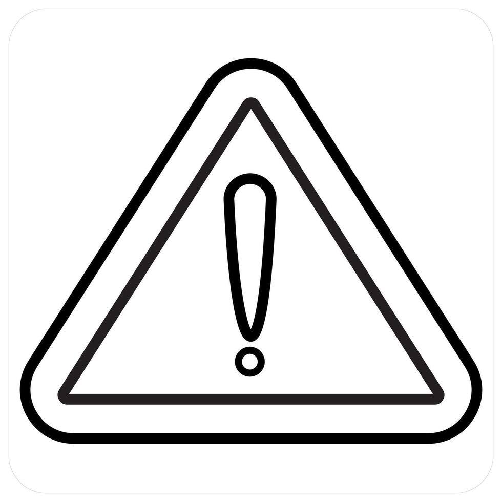 Danger and alert concept in black line color vector
