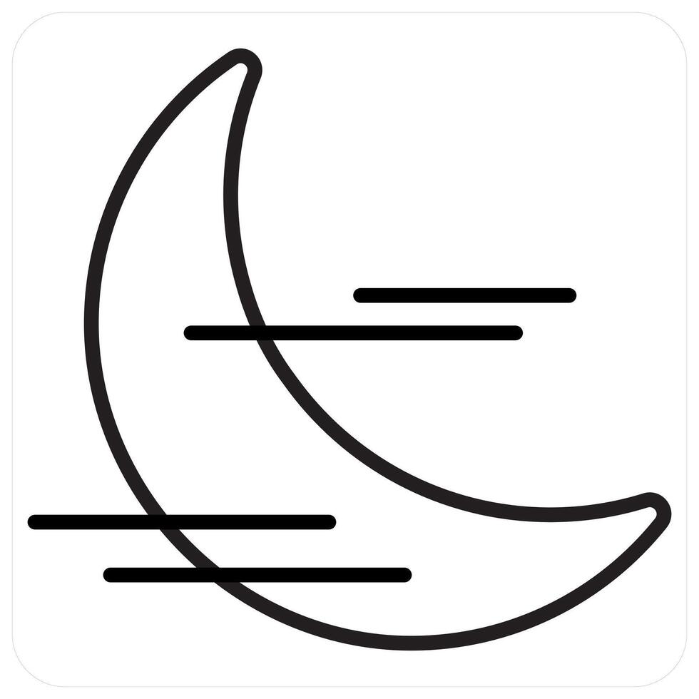 Fog and mist icon concept in black line color vector