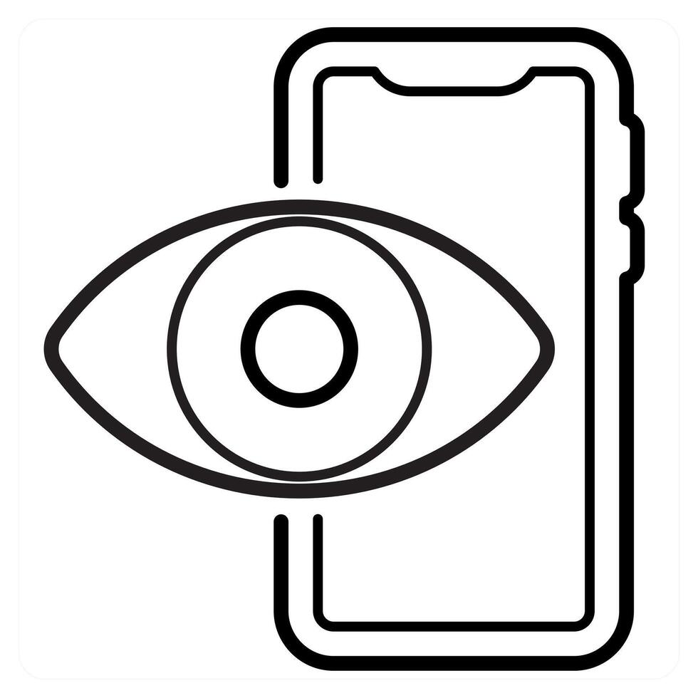 Impression icon concept in black line color vector