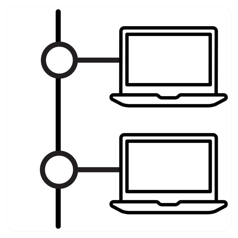 Cloud Network icon concept in black line color vector