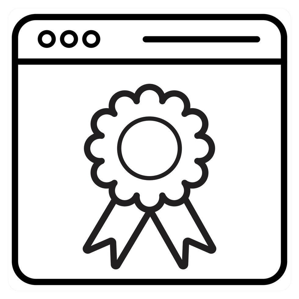 Page Quality icon concept in black line color vector