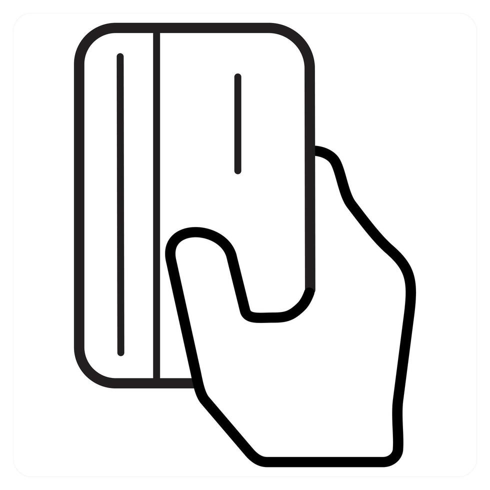 Card Payment concept in black line color vector