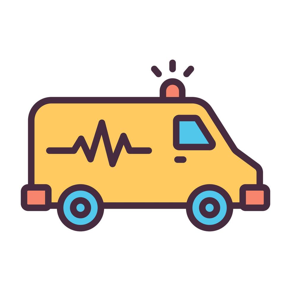 Ambulance emergency vehicle icon vector