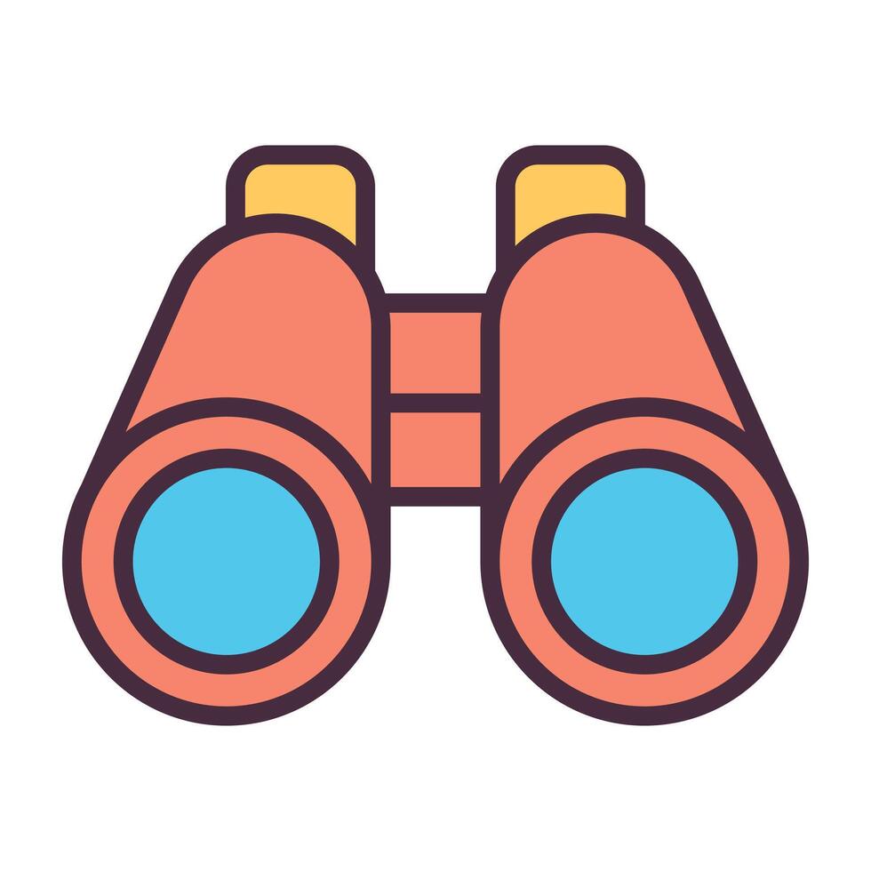 Binoculars icon for search exploration and navigation concepts. vector