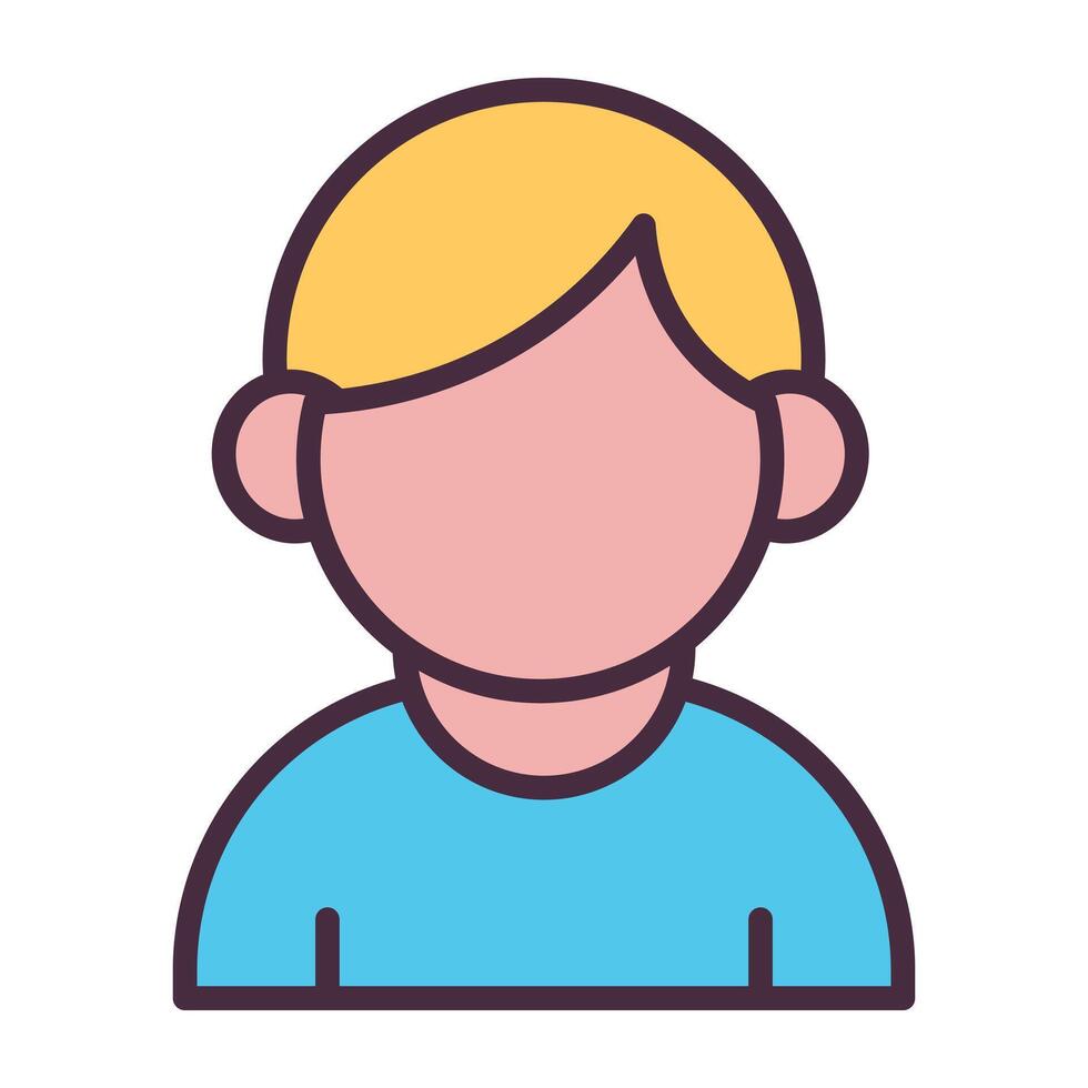 Boy avatar icon for profile and user interface. vector
