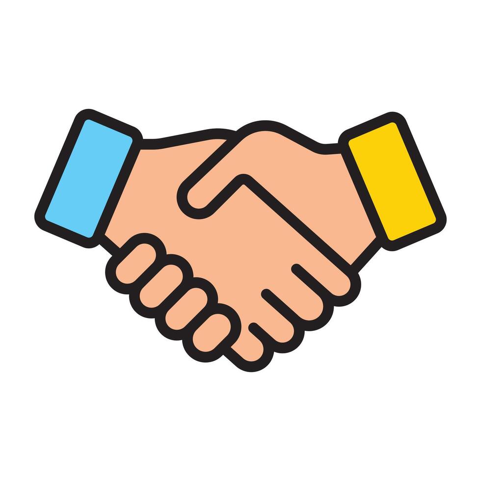 Handshake agreement icon. vector