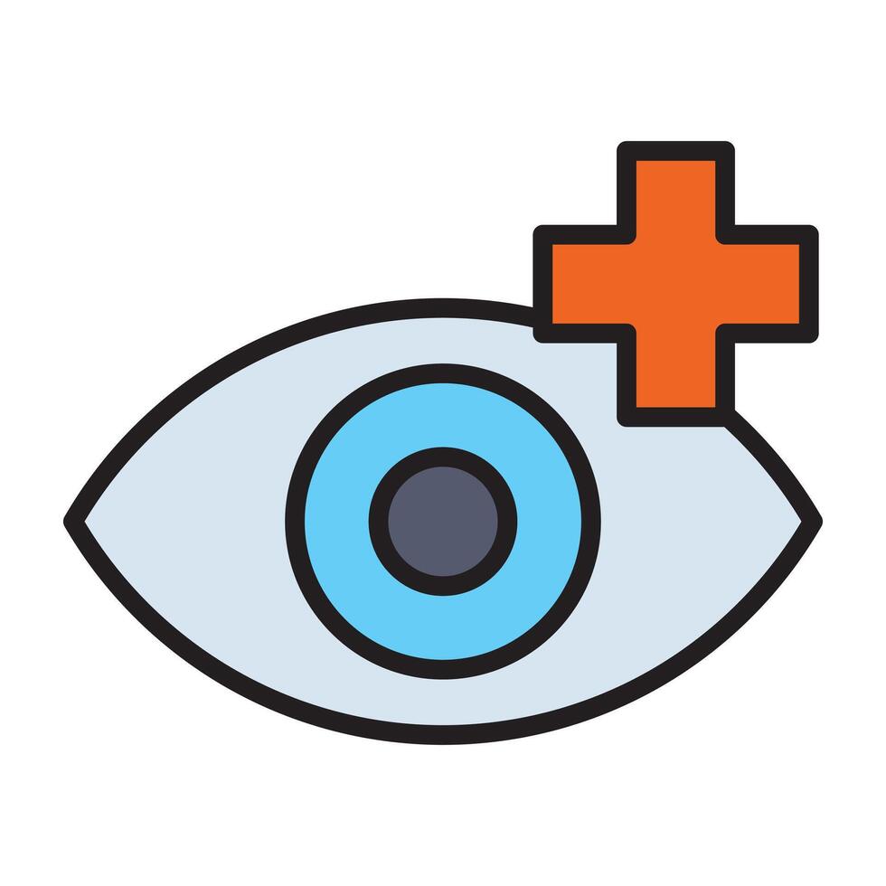 Eye health care medical icon. vector