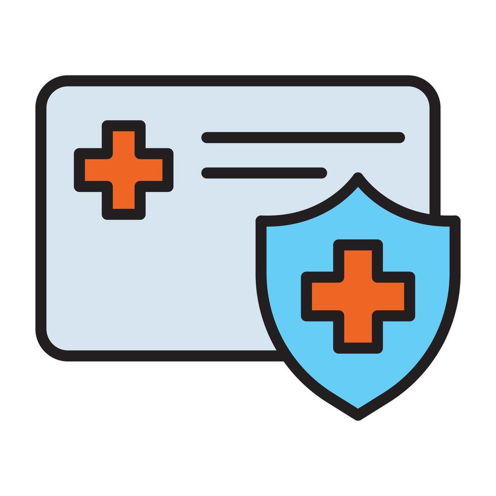 Health insurance ID card icon. vector