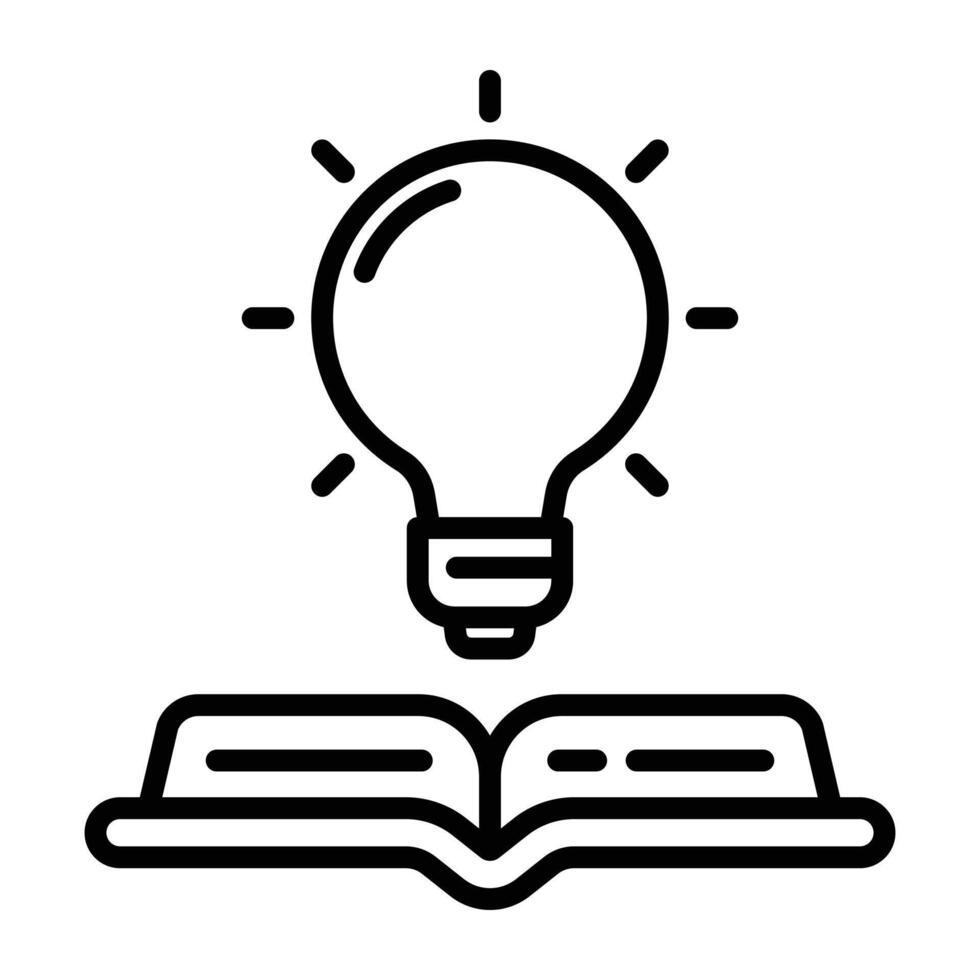 Creative knowledge and innovative learning icon vector