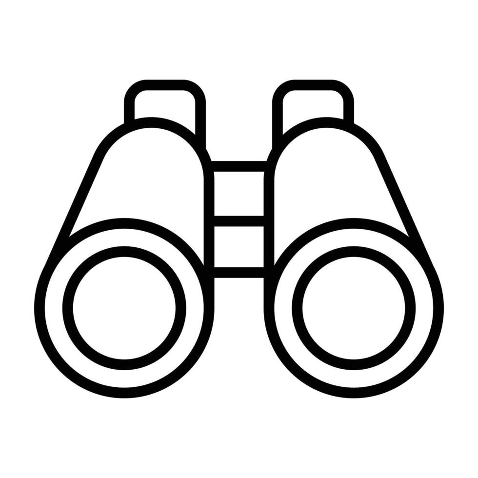 Binoculars icon for search exploration and navigation concepts vector