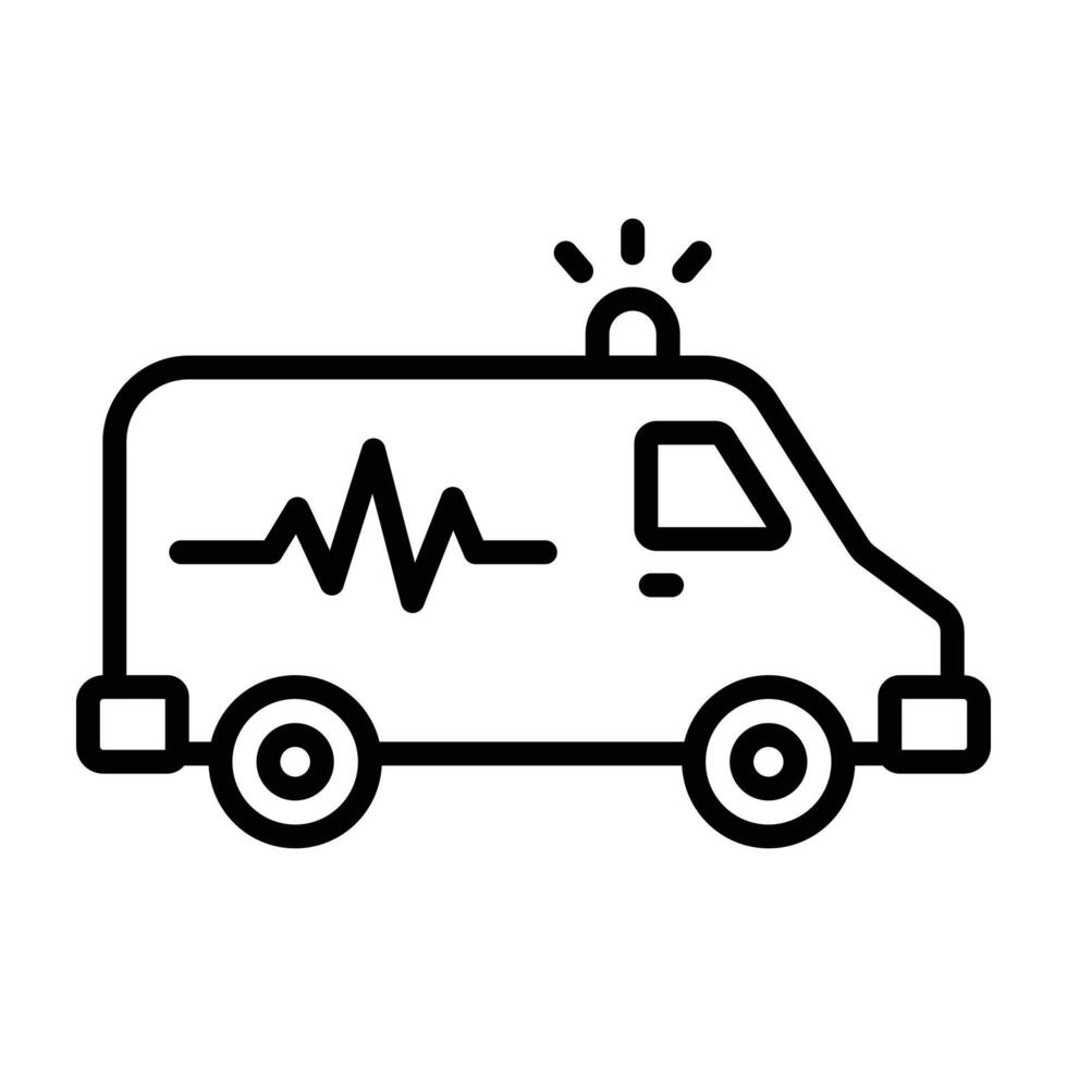 Ambulance emergency vehicle color icon vector
