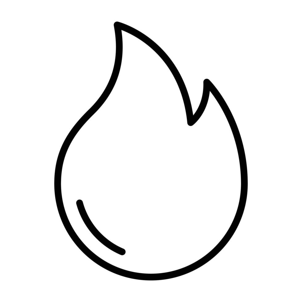 Fire flame icon symbol for heat and energy vector