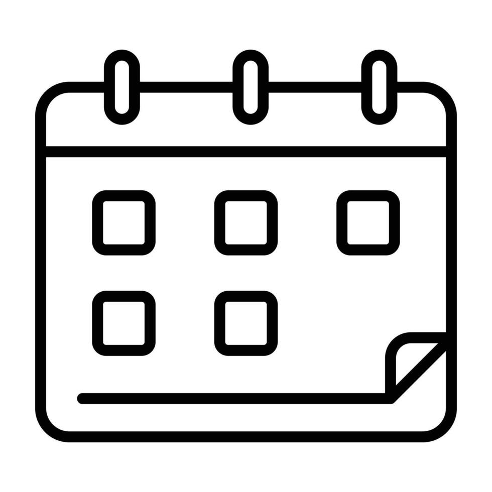Calendar icon for schedule and planning vector