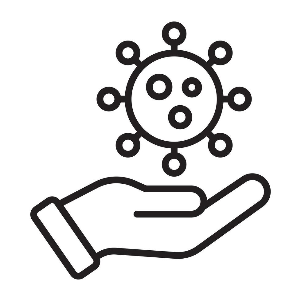 Virus transmission and health risk icon vector