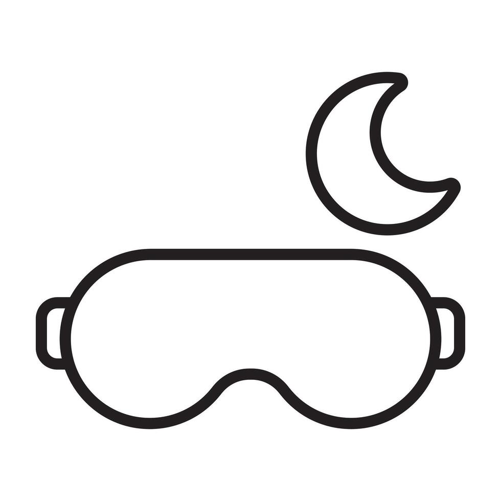 Sleep mask and night rest icon vector