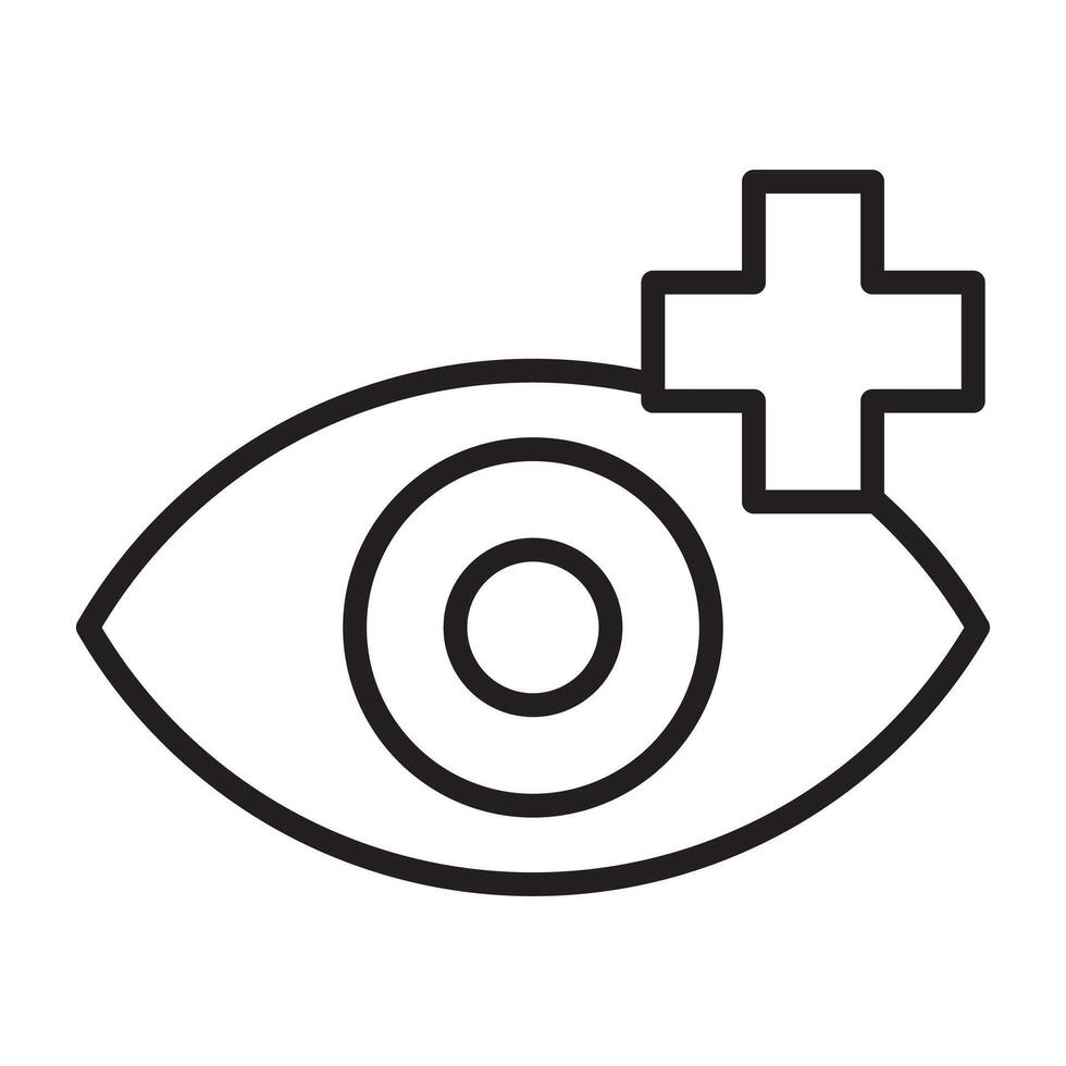 Eye health care medical icon vector