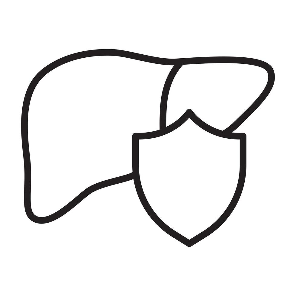 Liver health protection and care icon vector