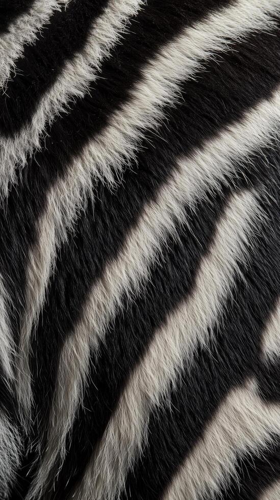 A close up of a zebra's fur photo