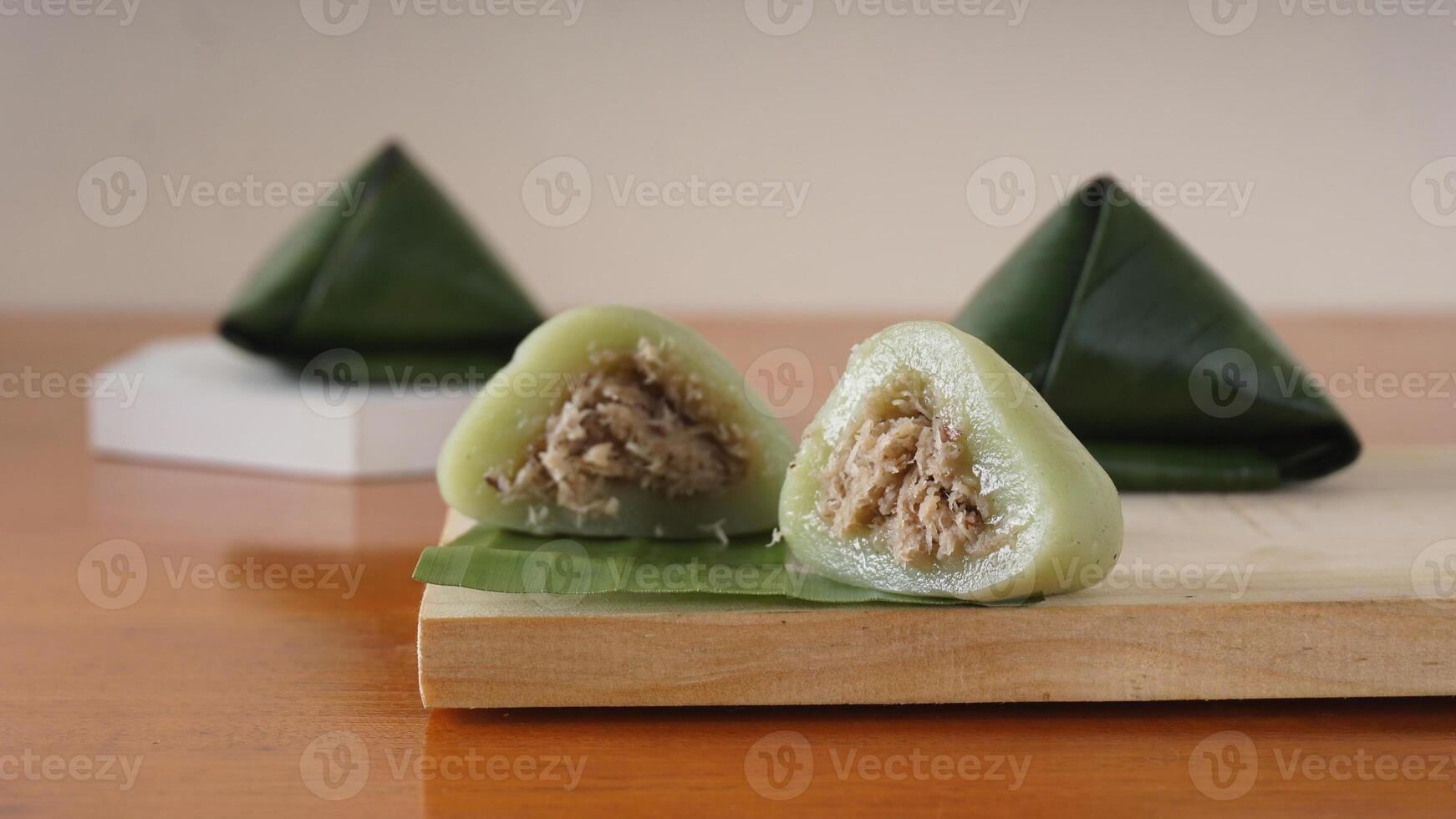 Kue Bugis, popular traditional Indonesian snack dessert made from glutinous rice flour photo