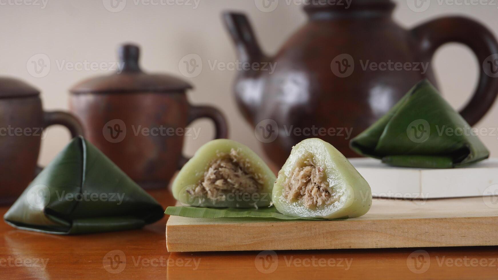 Popular traditional Indonesian snack dessert made from glutinous rice flour, Kue Bugis photo