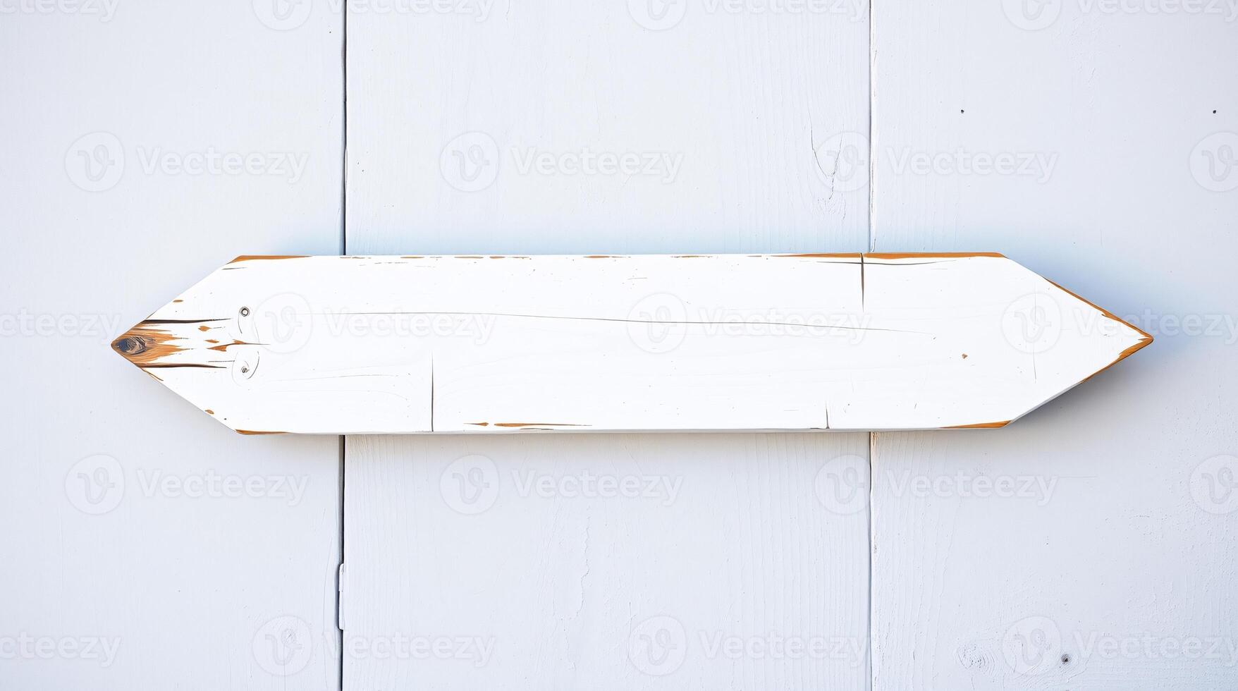 Wooden white paint board on a white wooden planks background. photo