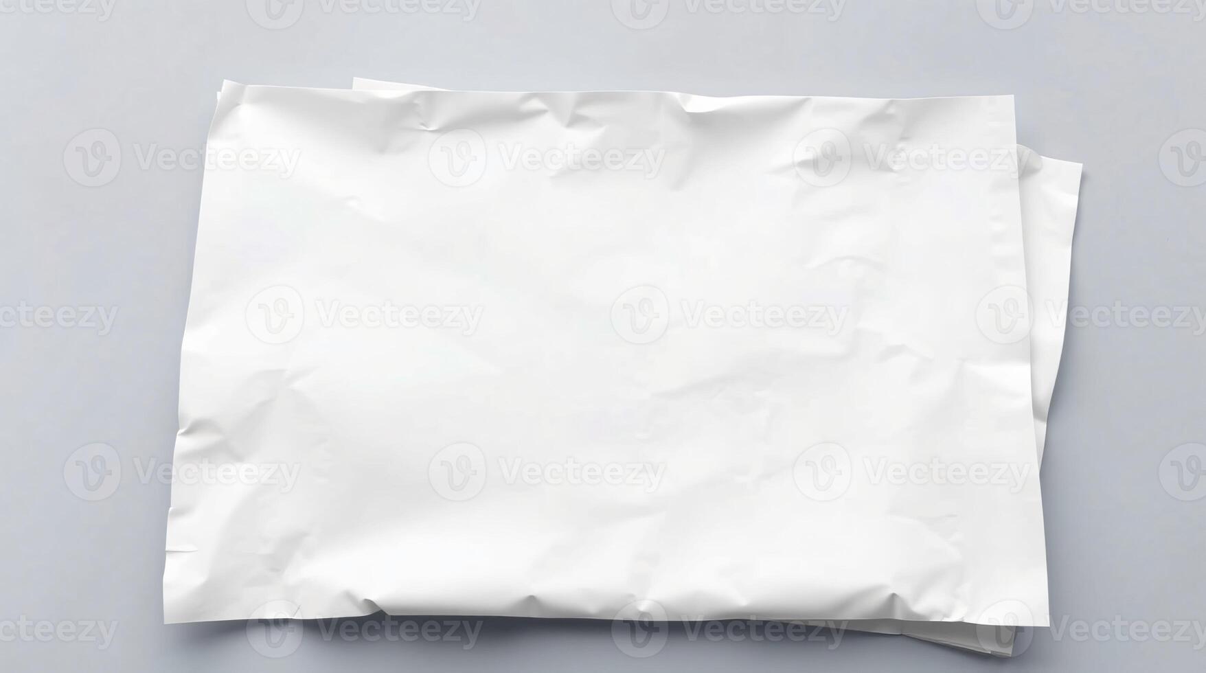 Closeup of a stack of white paper sheets with wrinkles and texture. photo