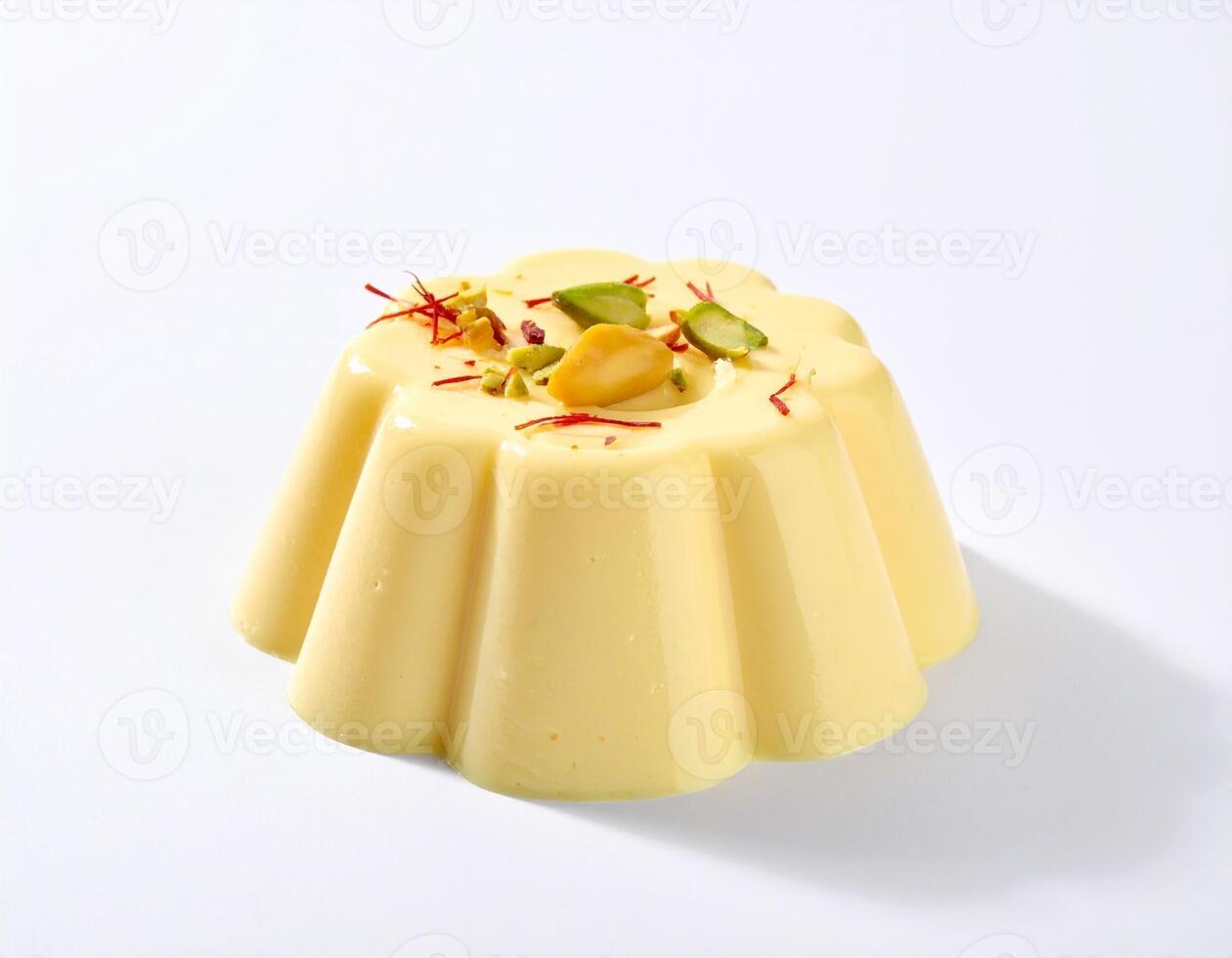 Delicious Full View of Shahi Pudding with Saffron and Nuts photo