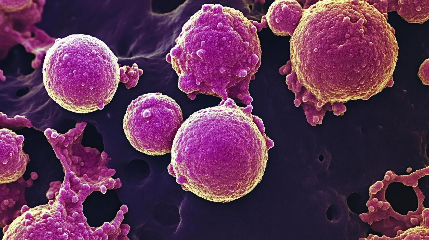 Stem cells growing and regenerating showing biological development photo